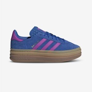 NWOB Adidas Gazelle Bold Blue Gum Platform Women's Blue and Pink Sneakers size 7